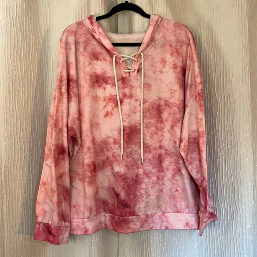 SHEIN pink/mauve tie dye sweatshirt